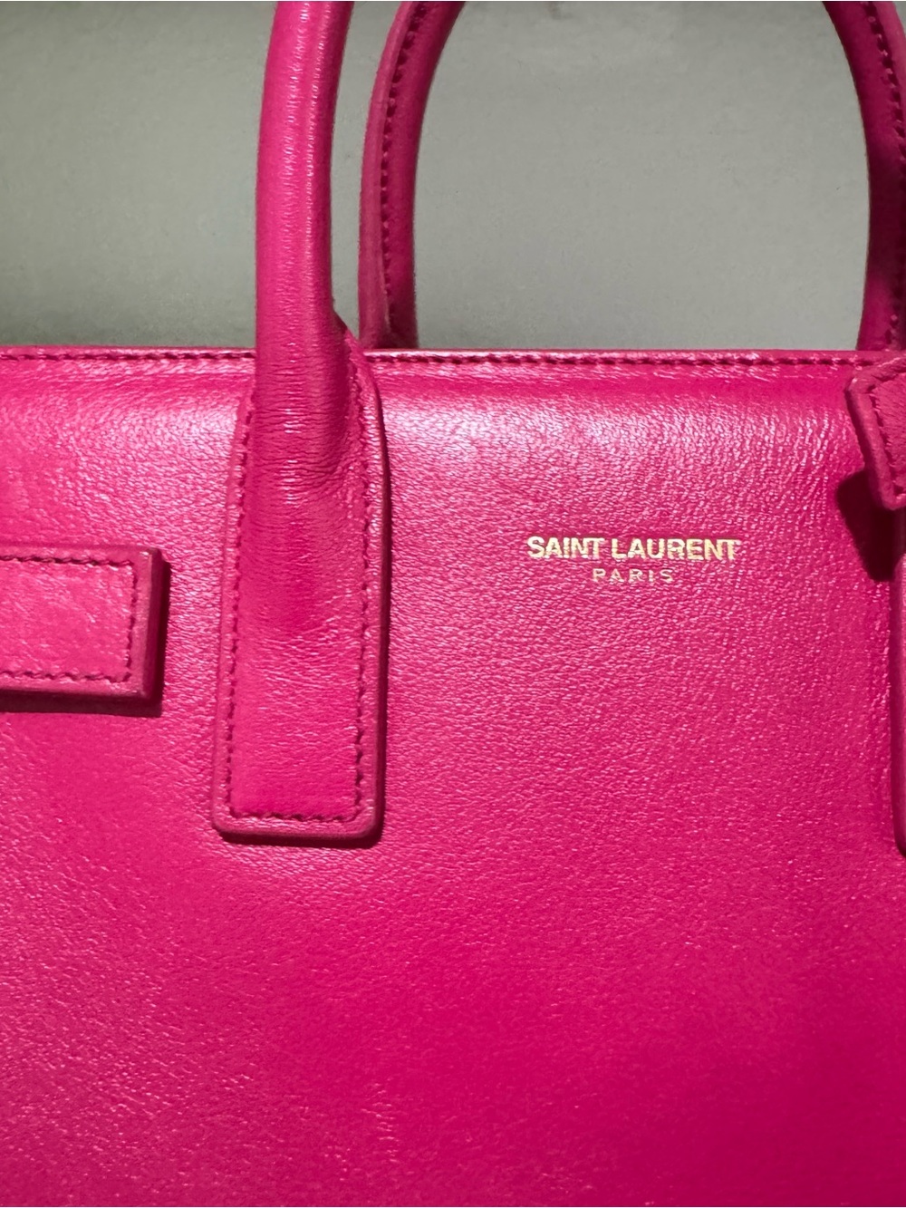 Saint Laurent Leather sac de jour pink - Picture 5 of 12